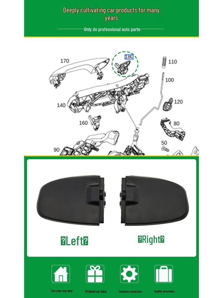 Mercedes C/GLC/A/B/E-Class Door Handle Base Bracket & Cover W205/W253