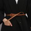 Faux Leather Belt with Knotted Decoration Simple Versatile Imitation Leather Belt Waist Belt Fashionable Accessory