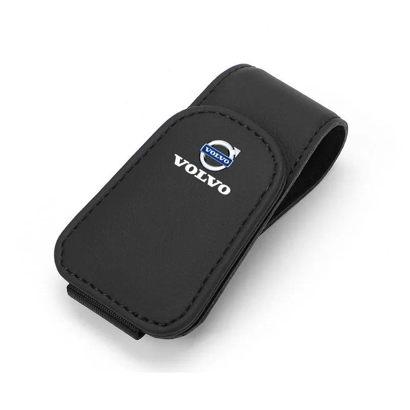 Car Glasses Sun Visor Box Auto Sunglasses Clip Card Accessories For Volvo XC90 V90 V60 XC60 V40 S80 S60 S90 C40 XC40 V70 XC70