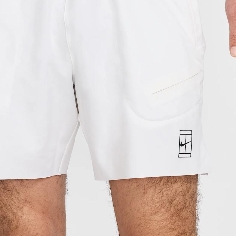 Nike Преимущество Dri-Fit Повседневные Простые Дышащие Кружевные Теннисные Шорты Мужские шорты Белый Черный FZ6914-100