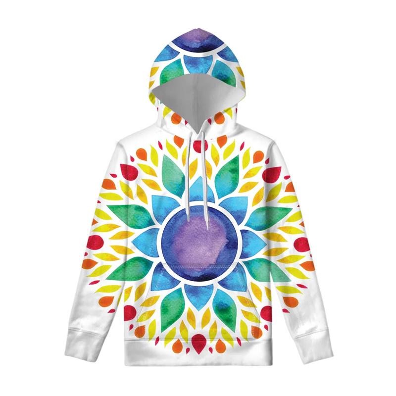 Новый пуловер с принтом в виде цветка персика и орхидеи для мужчин и женщин Новые толстовки и свитшоты Harajuku Мужская одежда Пуловер