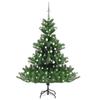 Day and Night - Day and Night Nordmann Fir Christmas Tree with LEDs and Green Balls 180 Cm