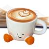 Coffee Mug Ceramic Water Cup with Feet Cute Decorative Coffee Beverage Mug  Office Water Handgrip Cup Kitchen Party Drinkware