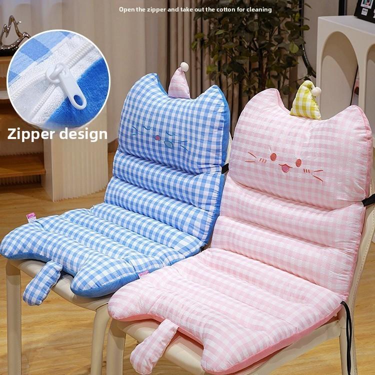 Office Cozy And Study Seat Pad With Bubble Checkered Pattern Plush Toy Gift
