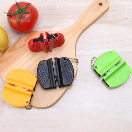 Стабильная с крючком-цепочкой, долговечная точилка, портативная легкая карманная точилка, кухонные аксессуары