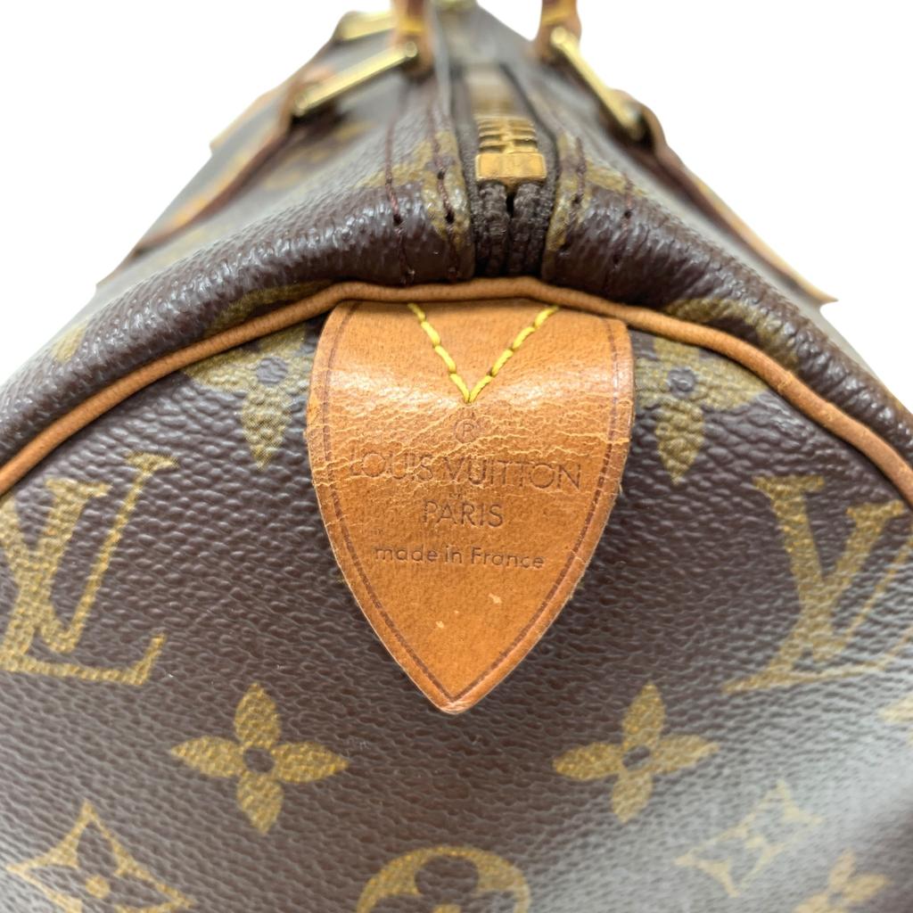 Used Louis Vuitton Monogram Speedy 30 M41526 Boston Bag Brown SP0934 Authentic 1224