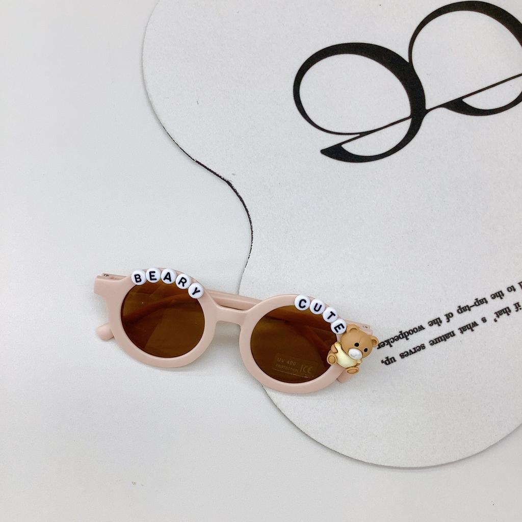 Винтажные детские солнцезащитные очки, милые детские солнцезащитные очки с медвежонком, модные мультяшные очки с защитой от ультрафиолета для мальчиков и девочек