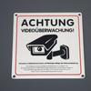 1 шт. Прочный алюминиевый знак видеонаблюдения - Немецкий "Achtung Video Überwachung" с иконкой камеры