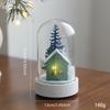 Christmas Decoration, Wooden Glass Lamp, Santa Claus Reindeer Light, Night Light, Snow Scene, Desktop Decor, Christmas Gift