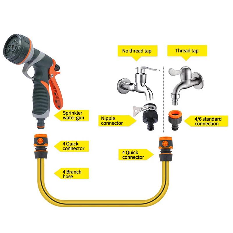 Водяной пистолет-распылитель высокого давления для мойки автомобилей, многофункциональная насадка для шланга, ручной инструмент для полива садовых растений