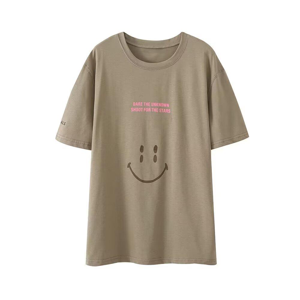 Women's 2022 Summer Fashion Printed Round Neck Short-Sleeve T-Shirt