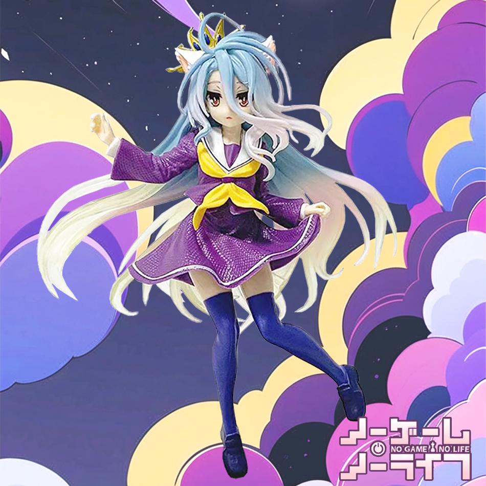 18см No Game No Life Фигурка Белая Аниме ПВХ Аниме Фигурки Действия Модель Коллекция Украшение Аниме Модель Игрушка Подарок