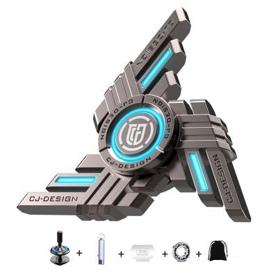 Спиннеры Commander Fidget со светящимся, прочным высокоскоростным бесшумным подшипником, игрушками/подарками для пальцев и рук для взрослых и детей (Фонарик в комплекте)