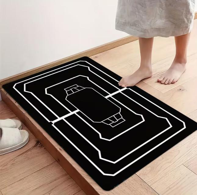 1Piece Rainbow Siege Frost Trap Door Mat Suitable for Living Rooms and Corridors - Rectangular Mechanism Decorative Mats