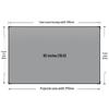 Deli 80-inch 16:9 Fixed Frame Projector Screen
