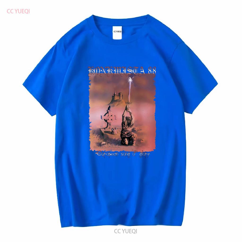 Новая Европейская Песня славы KONKWISTA 88 Классическая Футболка Мужская Женская S 5XL с длинным или коротким рукавом винтажная Стирка Дышащая Стильная