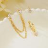 3 Pcs Exquisite Zircon Flower Earrings Set For Women Elegant Sparkling Zircon Cartilage Piercing Earring Fashion Daily Jewelry