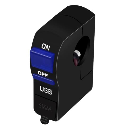 Светодиодный индикатор постоянного тока 12 В, крепление на руль мотоцикла, USB-зарядное устройство для телефона с переключателем