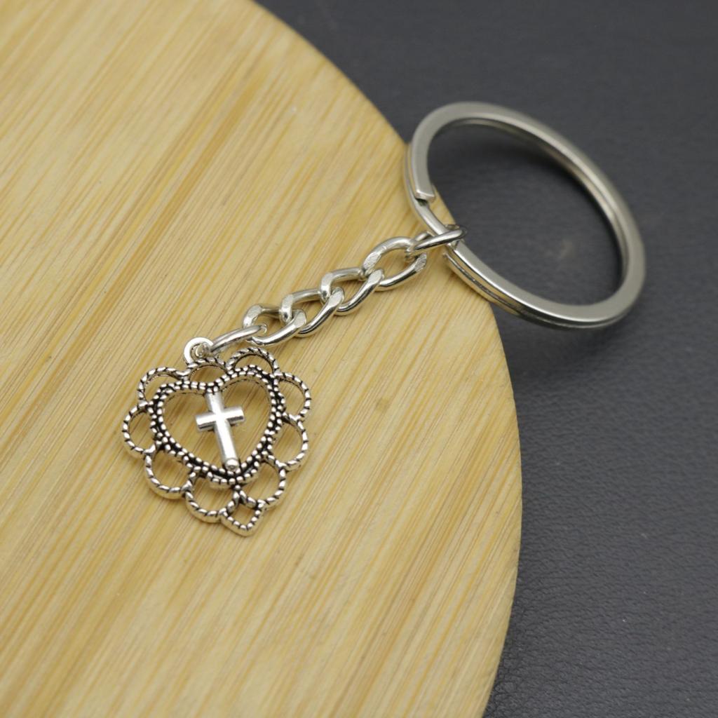 Популярная бижутерия Simple Love Cross Key Chain Подвеска