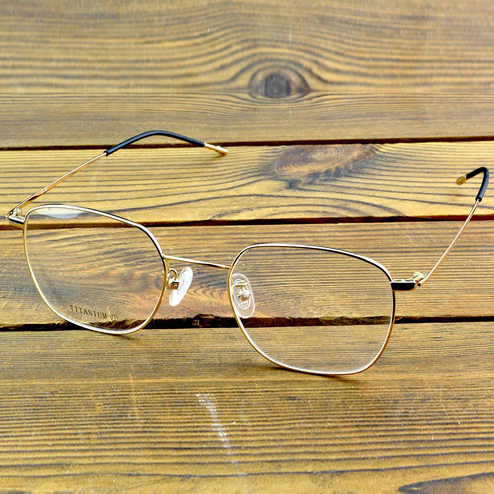 Титановая оправа для очков с полной оправой, геометрической формы – Легкая металлическая оправа с современным многоугольным дизайном для мужчин и женщин