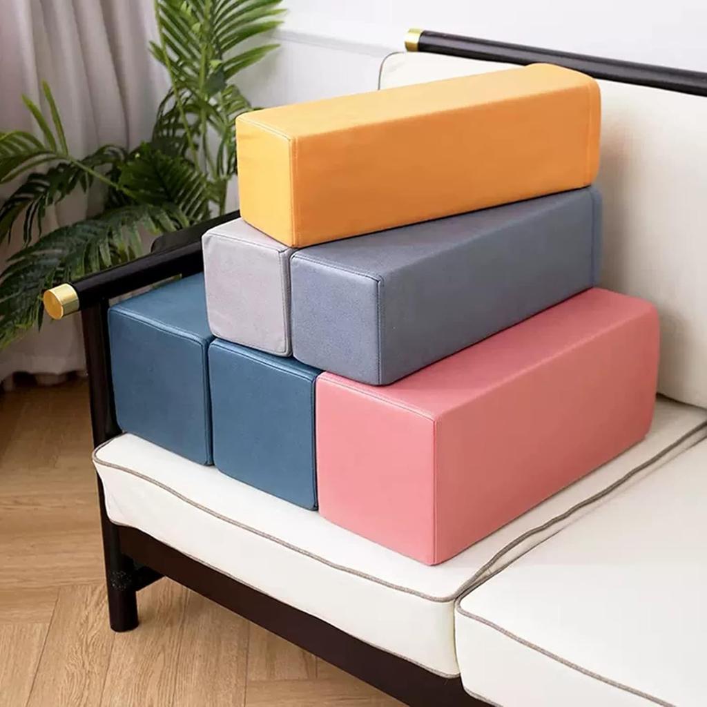 QQXX Кожаная обивка Подушка-подлокотник для дивана, Премиальная утолщенная подушка-поддержка для кресла со съемным чехлом, Наполнитель для кровати, Подставка для чтения Прикроватная