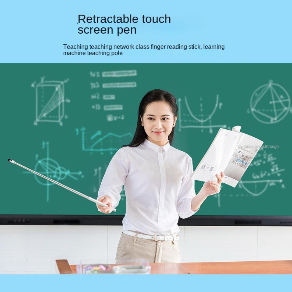 Stainless Steel Teaching Stick Retractable Handheld Presenter New Touch Screen Pen Teaching Tools