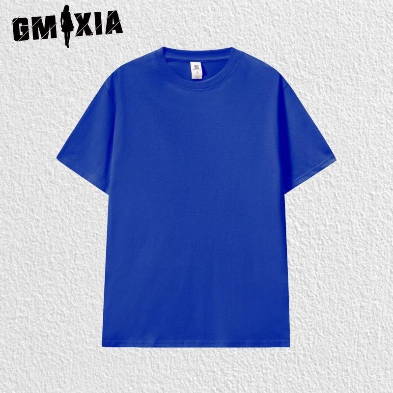 GMXIA Хлопковая футболка с коротким рукавом, мужская модная свободная рубашка с половиной рукава, сострадательная рубашка с принтом