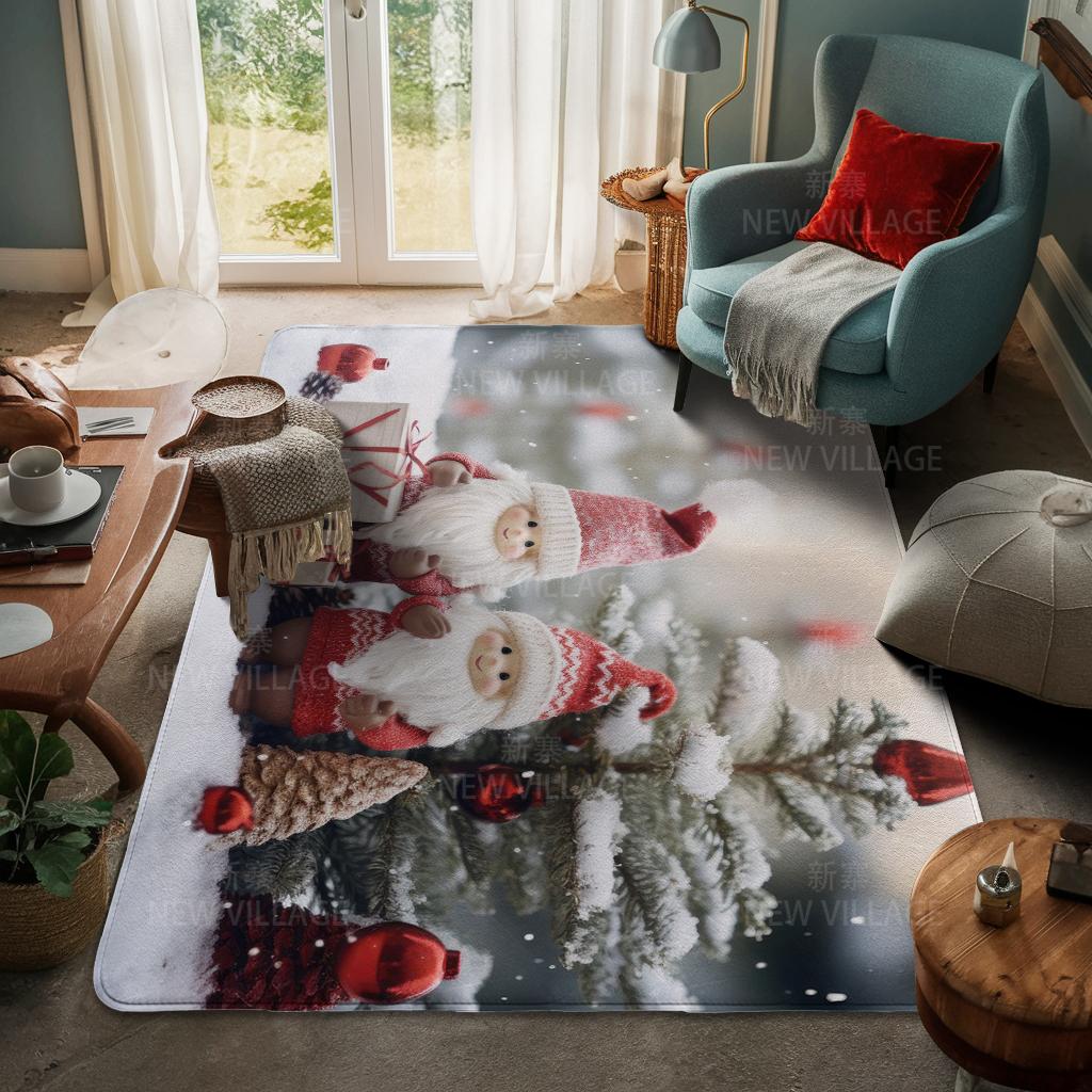Ковер у входа в дом Домашний коврик у двери Гостиная Ванная Комната Ноги ванная комната Нескользящие коврики с водопоглощением для ванной Счастливого Рождества зима