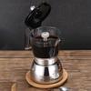 4/6 Cups Visible Moka Pot Stainless Steel Espresso Italian Coffee Machine Induction Cooker