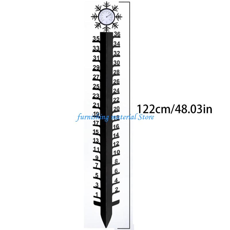 Y5GD Зимняя снежинка Металлическая линейка Измеритель снегопадов Измерение снега для двора
