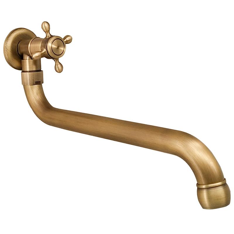 ELLEN Single Cold Facuet Wall Outdoor Mop Pool Faucet Antqiue Bronze Wall Kitchen Sink Faucet Rotatable ML982