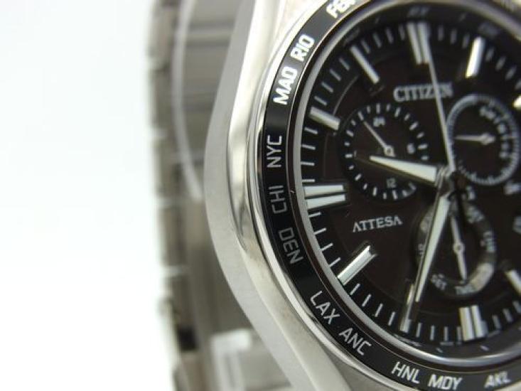 Citizen Мужские часы Mint no Attesa Act Line Chronograph, титановые, царапины. Мужские часы Eco-Drive с радиоконтролем CB5966-69E