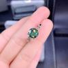POMOiii 2 CaratsTemperament Elegant Round Green Shape Opening Rings For Women Zircon Engagement Party Fine Jewelry Gift