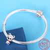 Classic 925 Sterling Silver Red Circle Enamel Puppy Bead Charm Fit Original 3mm Bracelet Bangle Wedding Party DIY Jewelry