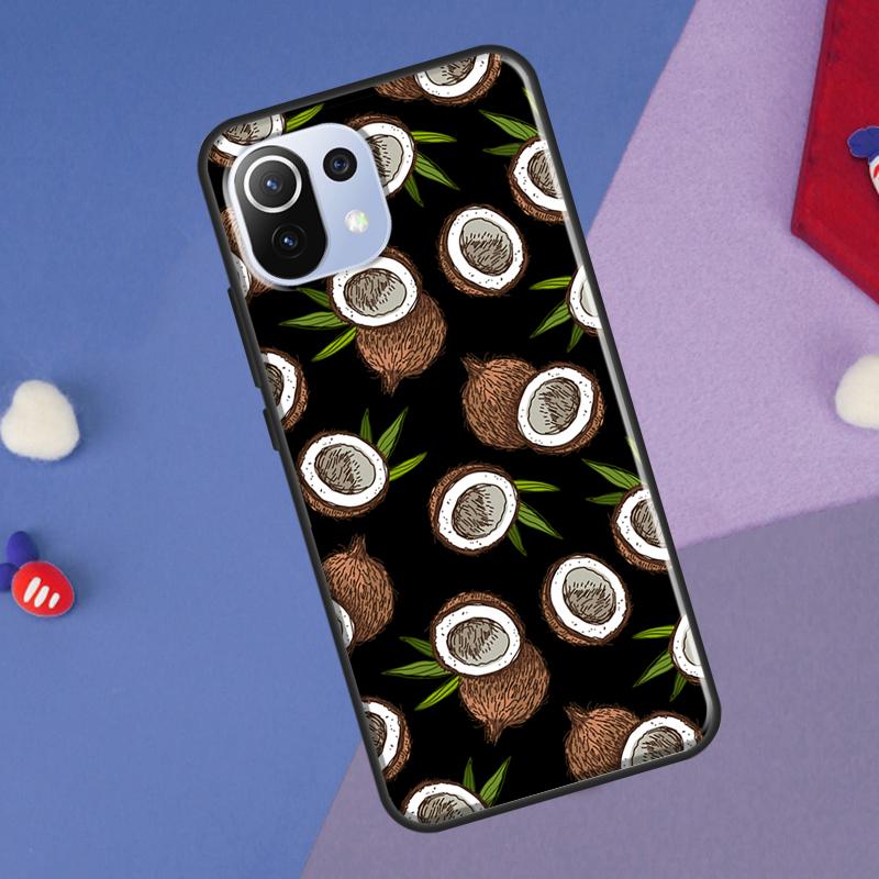 Летняя Кокосовая Крышка с Фруктами для Xiaomi 14T Pro 11T 12T 13T 13 14 Ultra POCO X7 Pro X3 X5 F3 F5 F6 M6 X6 Pro Чехол