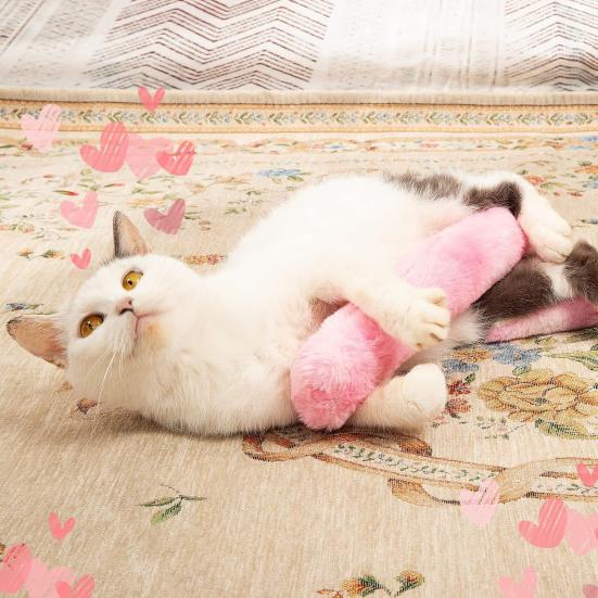 Игрушка для кошек, интерактивная игрушка с кошачьей мятой, градиент цвета, плюшевая игрушка для кошек, устойчивая к укусам, мягкая жевательная игрушка для кошек, товары для домашних животных