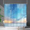 Shower Curtain Waterproof And Mildew-Proof Coconut Tree Beach Beach Bathroom Shower Curtain Shower Curtain Partition Curtain Free Punching