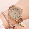 Women's Luxury Stainless Steel Quartz Watch Shiny Design Women's Dress Bracelet Watch