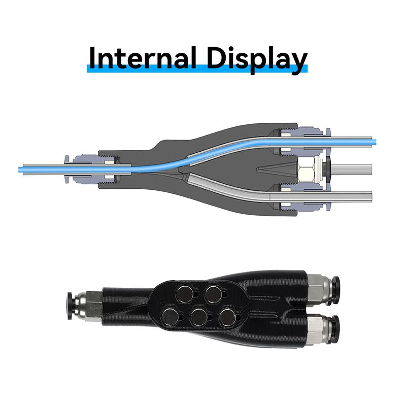 Для Bambu Lab Ams Connector 4-в-1 ПТФЭ адаптер трубный порт расширения 4 подачи многоцветный для Bambulab X1 X1C P1P P1S A1 A1Min