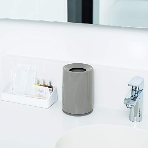 ideaco TUBELOR Mini Дизайнерское круглое настольное мусорное ведро, Скрывает любой пластиковый пакет 0,3 галлона, Глянцевый белый