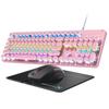 Механическая клавиатура с RGB-подсветкой и игровой набор мыши для офиса и игр