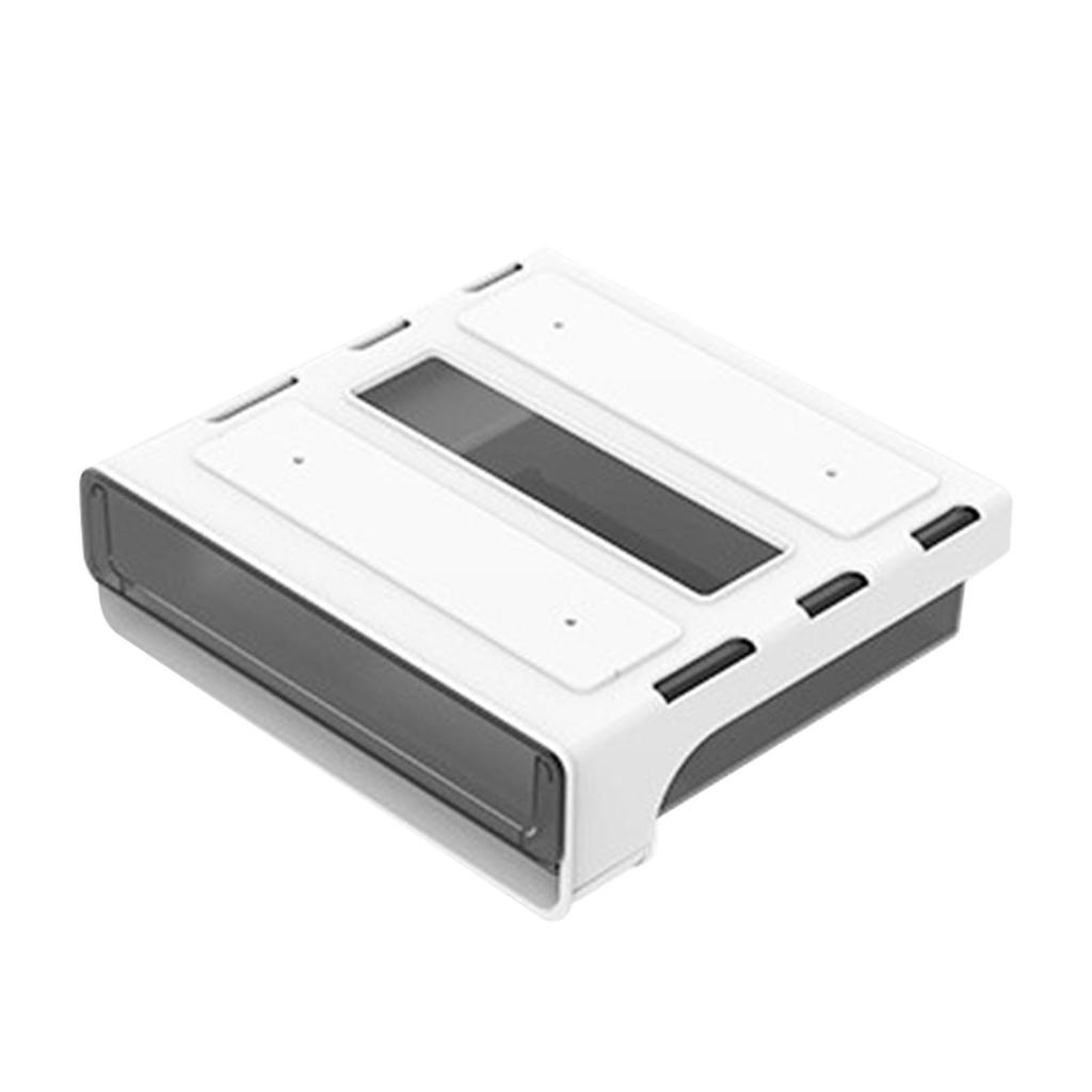 Under Desk Storage Box Large Capacity Plastic Adhesive Concealed Shelf Drawer Organizer for Phones