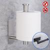 Toilet Paper Roll Holder Adhesive Stainless Steel Brushed Gold Black White Wall Mounted Stand Paper Towel Shelf Tissue Hanger