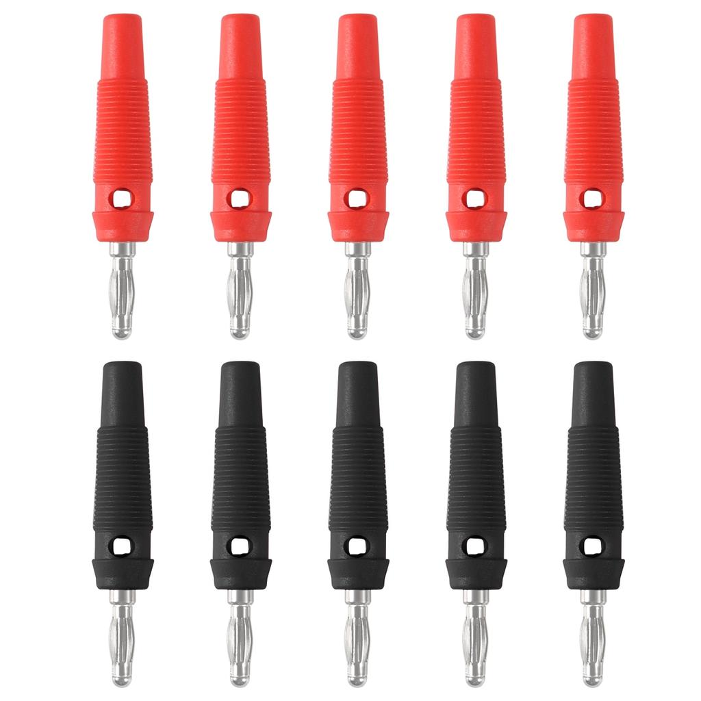 10Pcs 32A High Current Screw Type 4mm Banana Plugs Male Stackable Connector Speaker Cable Adapter 4mm High Current Banana Plugs