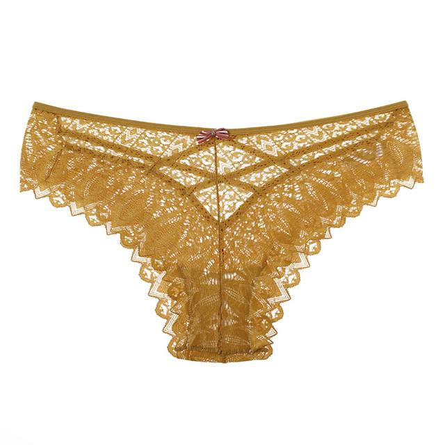 Panties Women Lace Underwear Sexy Low-Waist Briefs Hollow Out G String Underpant Solid Comfortable Female Lingerie