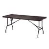 Portable Rattan-Look Outdoor Folding Table