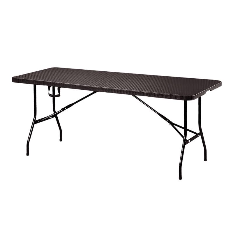 Portable Rattan-Look Outdoor Folding Table