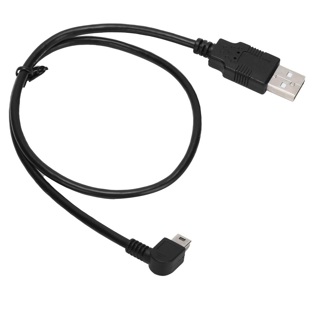 Кабель USBA - Mini USBB "папа-папа" с левосторонним угловым разъемом, шнур питания для зарядки ПК