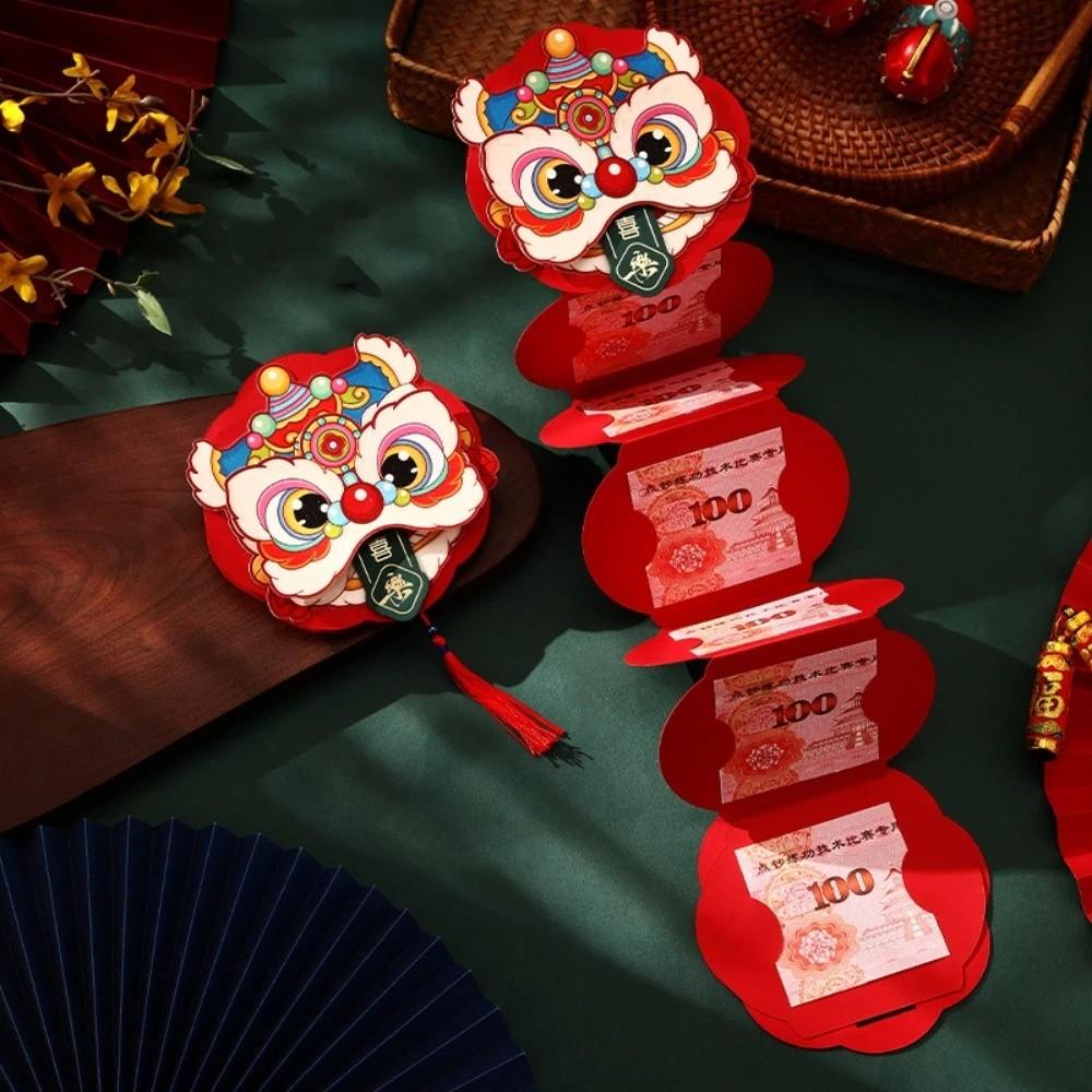 3D Rotating Horse Year Red Envelope Folding 2026 Red Pocket Gift Bag Hongbao  Festival Supplies