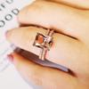 European and American Rose Gold Micro-Paved Engagement Ring Set - R5026